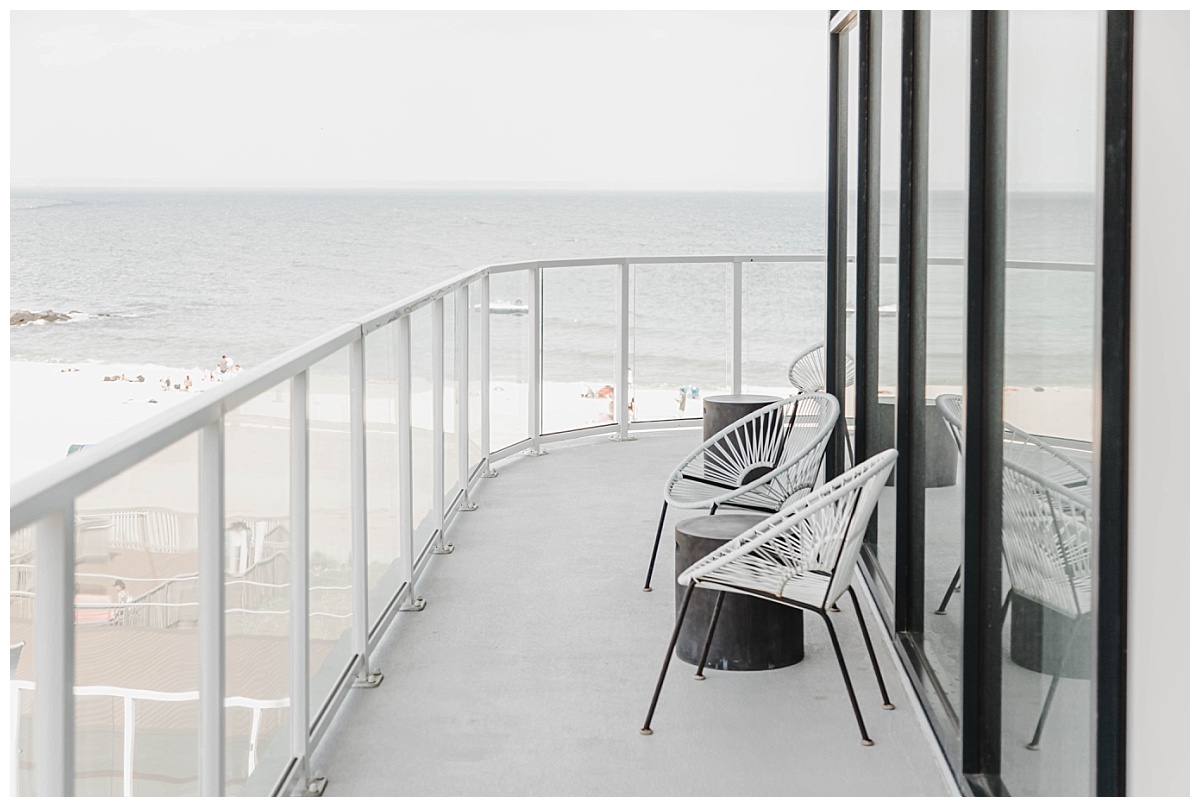 Beachfront hotel with balcony