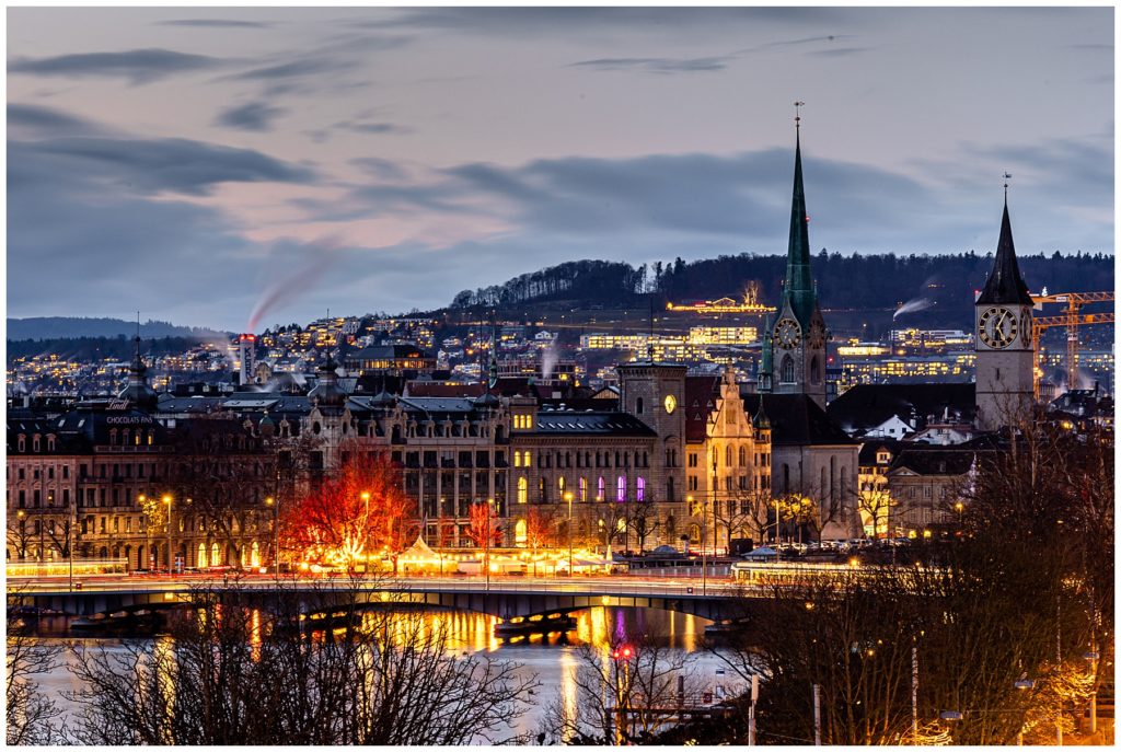 Zurich in nighttime